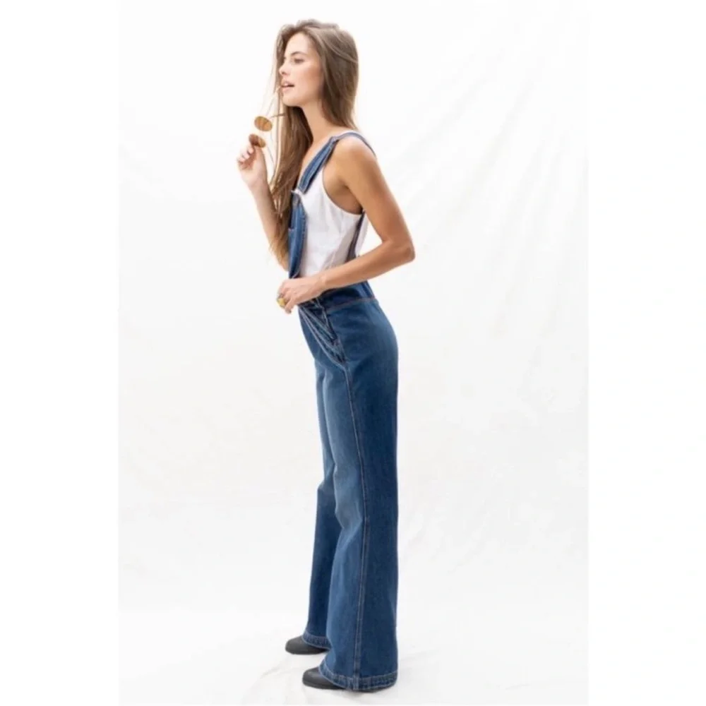 We The Free Chasing Rainbows Denim Overalls - Picture 10 of 10